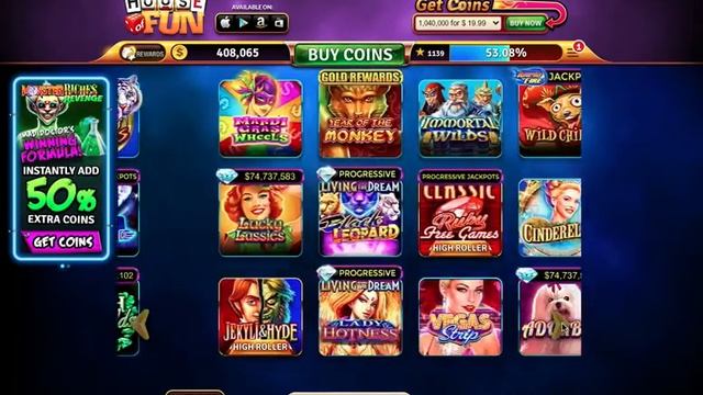 House of Fun Slots Game Preview (Level 1139) смотреть онлайн