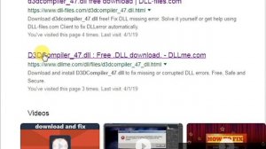 How to fix this problem:  d3dcompiler_47.dll is Missing From Your Computer Error Fixed.