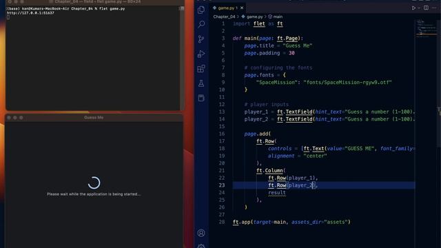 Guess Me Game in Flet || Custom Fonts in Flet || Chapter 04 || Flutter in Python || SmartGurucool смотреть онлайн