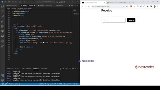 Build your Own Recipe website - React js beginners projects 2023 #reactjs #javascript
