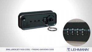 DIAL LOCK 57 Fixcode - finding unknown code