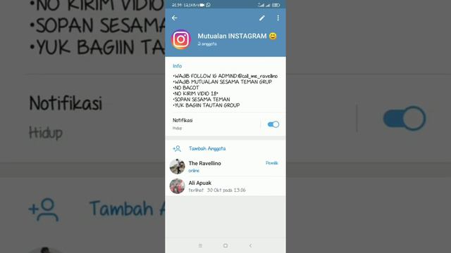 YUK GABUNG GROUP TELEGRAM MUTUALAN INSTRAGRAM||Link ada di deskripsi