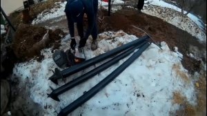 Винтовые сваи под баню-бочку.