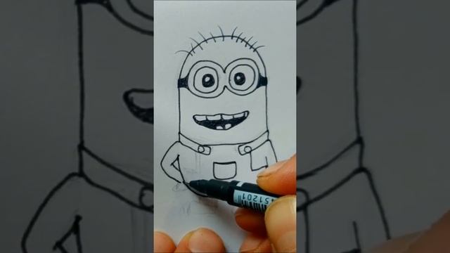 рисунок миньона | как нарисовать миньона | how to draw