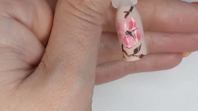 Рисуем гель лаком. Мастер класс.Цветок пошагово. смотреть онлайн