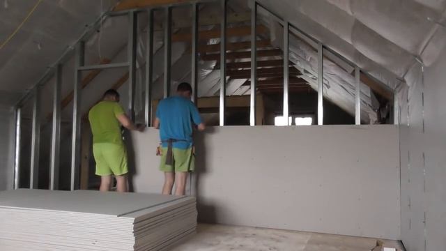 Как сделать перегородку из гипсокартона на мансарде смотреть онлайн