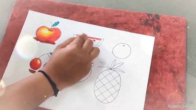 How to draw Fruits easily #drawing #painting #art #craft #kidart #kidspandadrawing #artsandcrafts