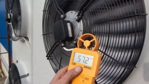 Измерение скорости воздуха на вентиляторах Ziehl Abegg
