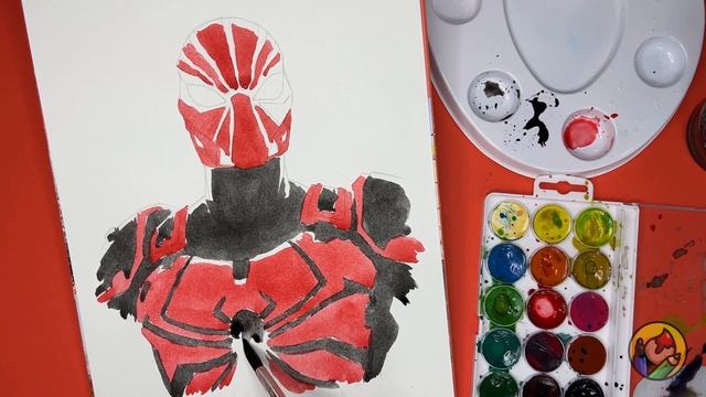 How to Draw SPIDER-MAN with Spider-Armor Mark III Suit (using watercolours) - Drawing SPIDER MAN смотреть онлайн