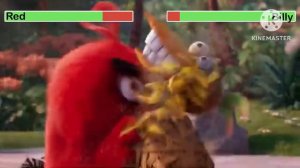 Angry Birds Movie (2016) Red vs Billy with Healthbars