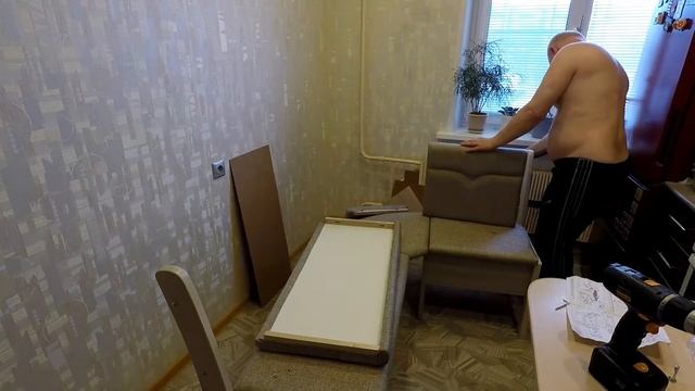 Сборка углового дивана на кухню за 3 часа. ТАЙМЛАПС.