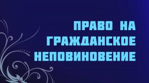 ST715 Rus 61. Имеет ли христианин право проявлять гражданское неповиновение