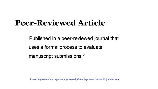Peer-Reviewed Empirical Articles - Finding High Quality Original Research in APA PsycInfo смотреть онлайн