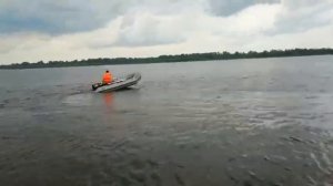 Подвесной лодочный мотор Hangkai 9,8, лодка Фрегат 360