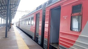 Электропоезд ЭТ2М-108 с сообщением Тверь-Москва(Ленинградский-Вокзал).