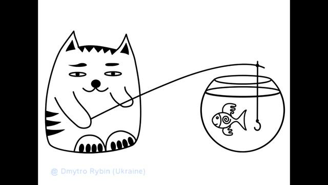 Позитивные коты. Живопись и раскраски. Быстрая презентация