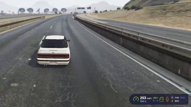 Тест скорости Karin Legend RS 1990 #gta5rp #транспорт #скорость смотреть онлайн