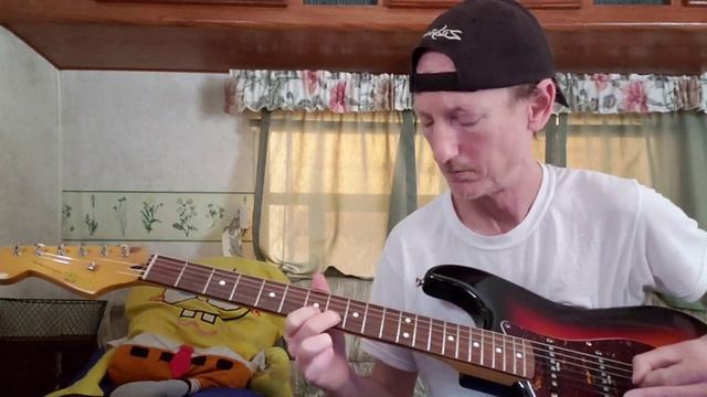 Squire 60's 3 tone sunburst Classic Vibe Stratocaster ,GT1, looping. Practice and making ideas. смотреть онлайн