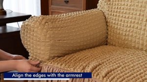 How to install Stretch Sofa Cover Skirt Style Couch Slipcover by Subrtex