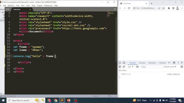 Advance JavaScript - Template String tutorial in Urdu / Hindi.