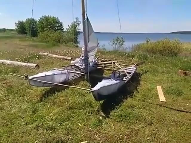 Самодельный парусный Катамаран 03 смотреть онлайн