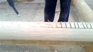 Вырубка паза теслом