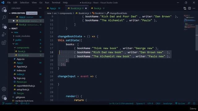 JavaScript Full Stack Developer COURSE:  Change REACT State With Input Elements