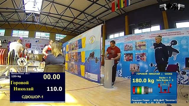 IPF Belarus. Республики Беларусь. Ошмяны. 5 мая 2019. 93 кг. -120+ кг. ЖИМ смотреть онлайн