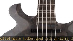 ESP LTD B-205SM Spalted Maple Bass Guitar, See Thru Black Satin