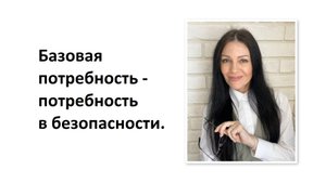 Базовая потребность - потребность в безопасности.