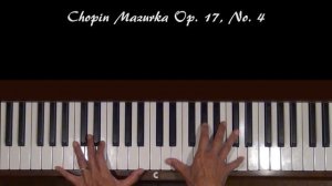 Chopin Mazurka Op.17, No. 4 Piano Tutorial SLOW