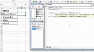 Excel VBA Replace function | Replace in VBA | Excel vba for beginners lesson - 39