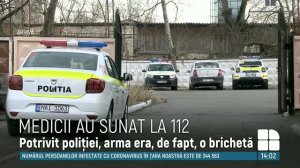 O echipă de medici de pe ambulanță, AMENINŢATĂ cu o armă de foc de către un pacient