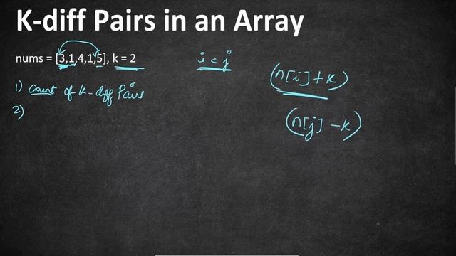 K diff Pairs in an Array | LeetCode 532 | Coders Camp