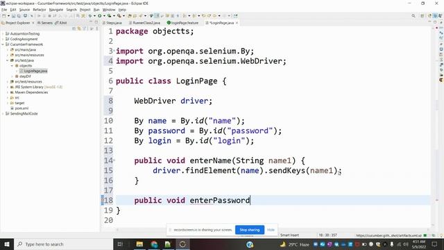 Selenium Cucumber Java BDD Framework Class 6: Page Object Model