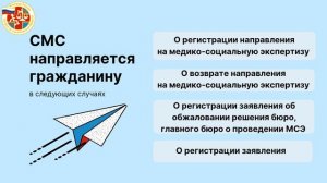 СМС-уведомление МСЭ 2022