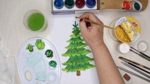 Как нарисовать Новогоднюю Ёлку