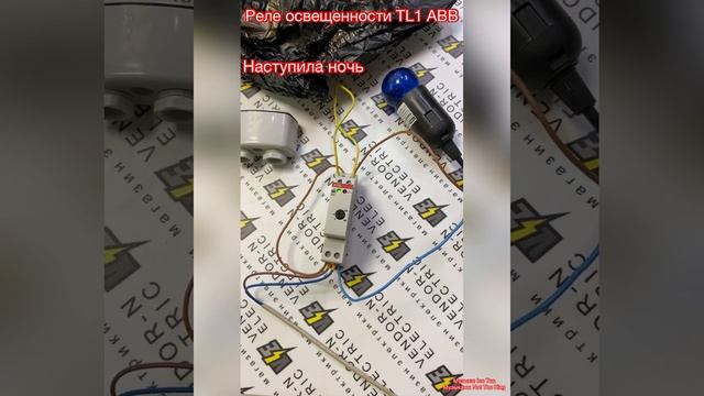 Как подключить Реле освещенности TL1 c датчиком 1 диапазон АВВ (TL1) (2CSM229921R1341) подключение.
