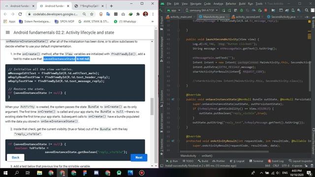CODELABS DEEVELOPER GOOGLE Android fundamentals 02.2 Task 2 Activity Instance State смотреть онлайн