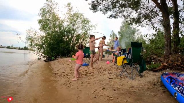 Отдых на берегу Горе море  Горьковское водохранилище 2022г. отдых с палатками