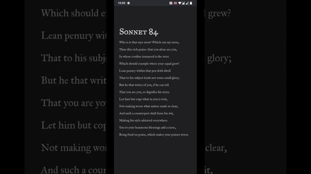 Sonnet 84