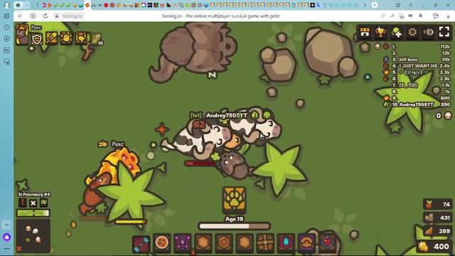 Строю топ базу в игре Taming.io 10 Часть