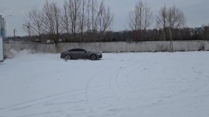 Audi A6 Quattro on snow. Ауди A6 quattro зимой на снегу