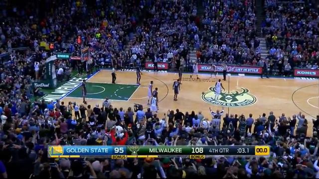 Final seconds of Golden State's 24 game win streak - Milwaukee Bucks beat the Warriors! смотреть онлайн