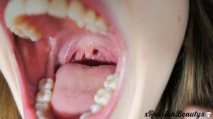 Russian Beauty Swallows Gummy Bears Up Close
