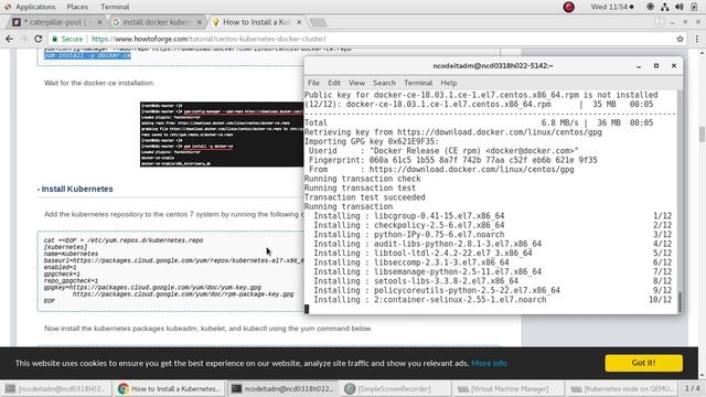 Docker kubernetes Installation in centos7-by-NCD0318H022 смотреть онлайн