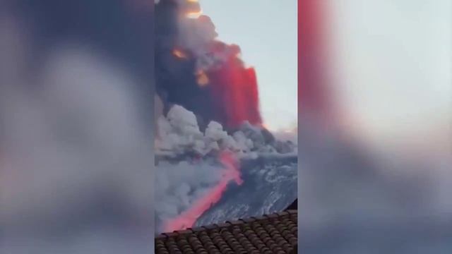 Извержение вулкана Этна на Сицилии. Красочные выбросы пепла.mp4