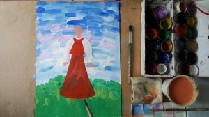 "Девица - красавица" / Видеоурок Изостудии "Серебряная кисточка" В. А. Поповой