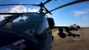 Боевая работа вертолётов Ка 52