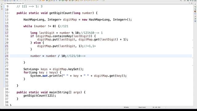 Frequency Of All Digits In Number In Java смотреть онлайн